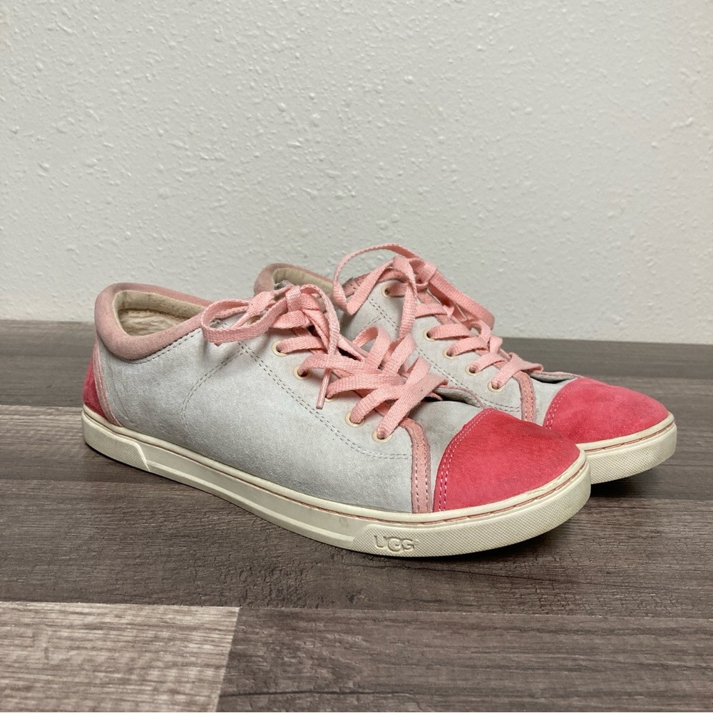 UGG Women’s Sneaker Suede Pink and Gray Casual Fashion sz 10 - Picture 1 of 13